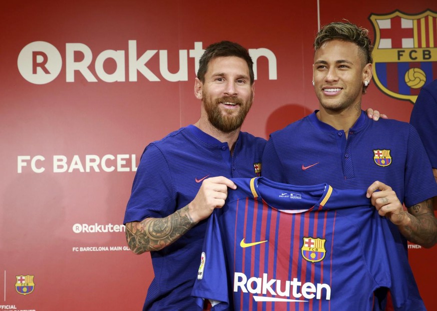 Messi et Neymar sous le maillot du FC Barcelone.