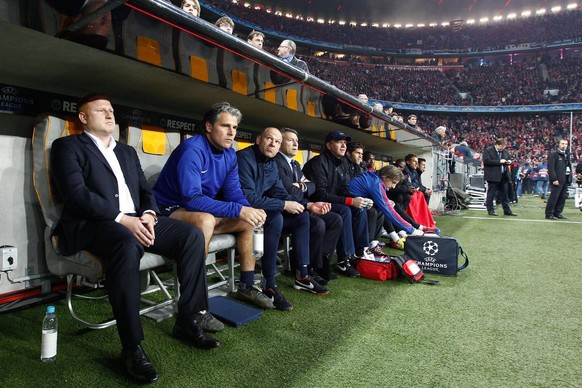 Basel&#039;s coach Heiko Vogel seen prior to the Champions League round of sixteen second leg match between FC Bayern Muenchen of Germany and FC Basel of Switzerland at the Allianz Arena in Munich, Tu ...