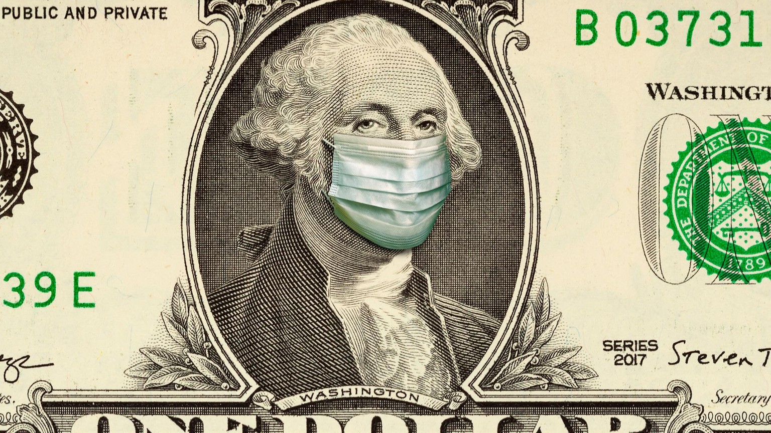 America Etats-Unis masque George Washington un 1 dollar
