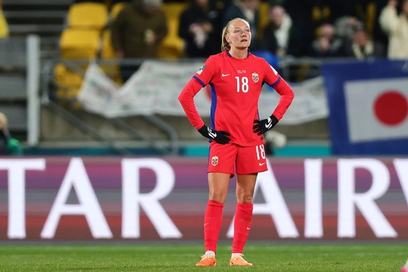 Coupe du monde féminine 2023: La déception de la Norvégienne Frida Maanum après l&#039;élimination contre le Japon le 5 août.