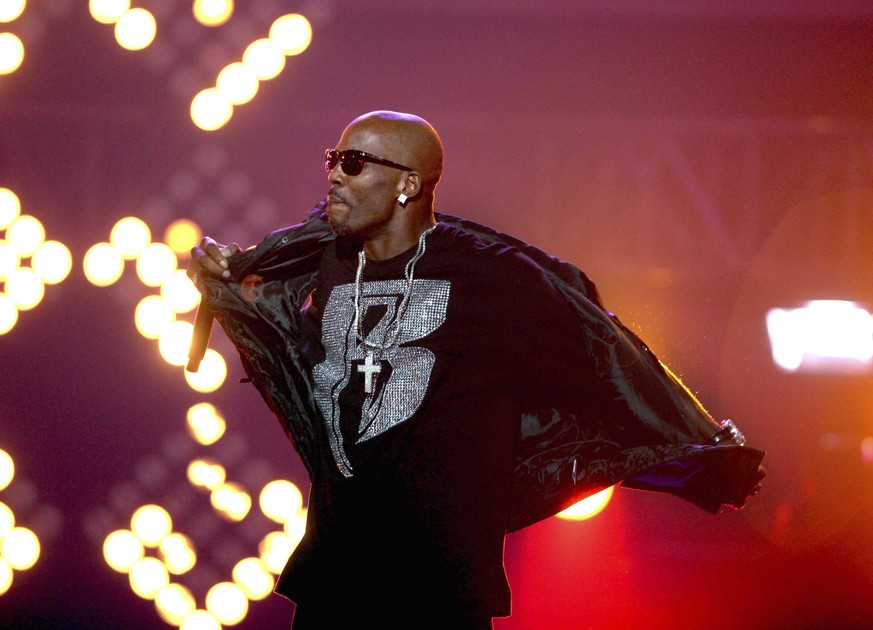 FILE- DMX performs during the BET Hip Hop Awards in Atlanta on Oct. 1, 2011. The rapper will be mourned at a memorial with family and close friends at the Barclays Center in New York on Saturday. The  ...