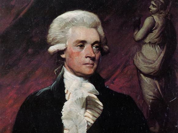 This is a 1786 portrait of Thomas Jefferson by artist Mather Brown. (AP Photo)