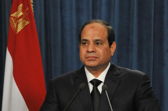 Der äygptische Präsident&nbsp;Abdel-Fattah el-Sissi informiert über die Vergeltungsmassnahmen gegen den IS.