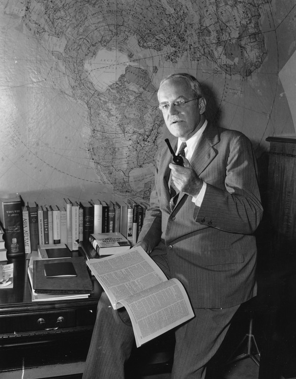 This is a rare photograph of Allen W. Dulles, Director of the U.S. Central Intelligence Agency, in his Washington, D.C. office on July 28, 1954. Here in this office, a setting where few photographers  ...