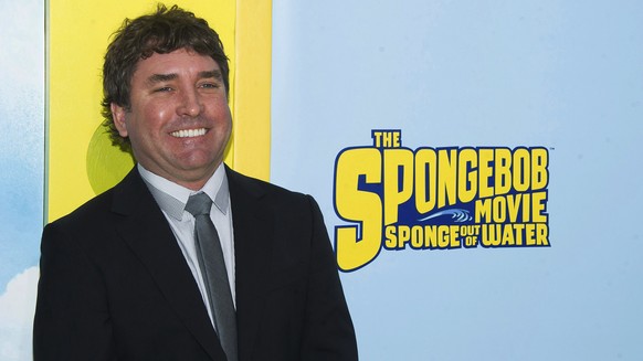 FILE - In this Saturday, Jan. 31, 2015, file photo, Stephen Hillenburg attends the world premiere of &quot;The Spongebob Movie: Sponge Out Of Water&quot; at AMC Lincoln Square in New York. Hillenburg, ...