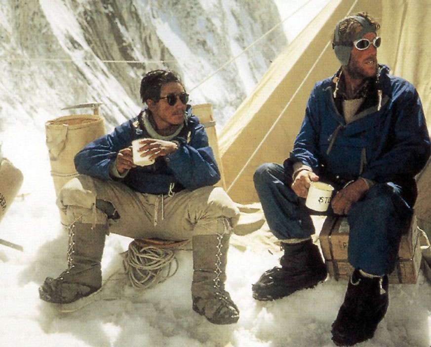 Explorers Sardar Tenzing Norgay of Nepal, left, and Sir Edmund Hillary of New Zealand who conquered Mount Everest in 1953, are in this 1953 handout photo. Hillary, the unassuming beekeeper who conquer ...