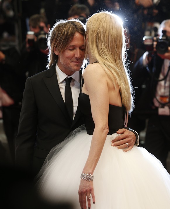 Actress Nicole Kidman and her husband Keith Urban pose for photographers after the screening of the film The Killing Of A Sacred Deer at the 70th international film festival, Cannes, southern France,  ...