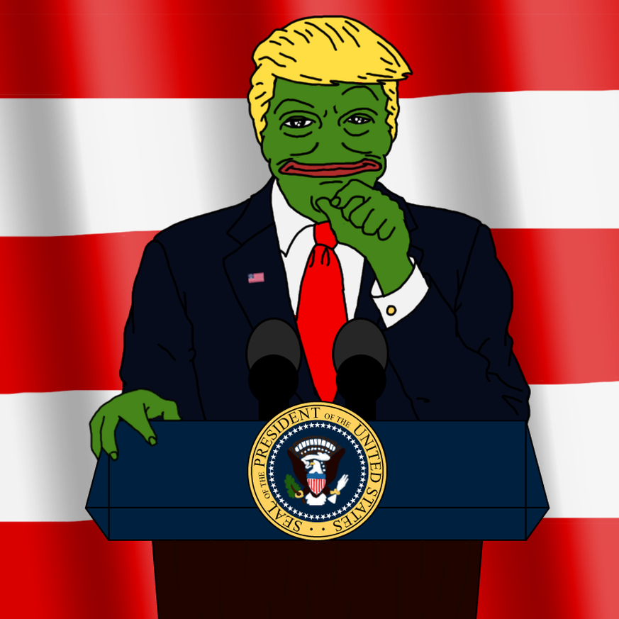 Trump als Frosch Pepe, das Maskottchen der Alt-right-Bewegung.
