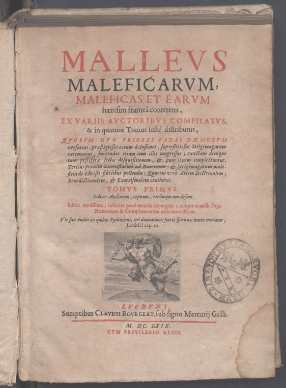 Der Text, der die Hexenverbrennungen legitimierte, wurde zu einem der ersten Bestseller in der Geschichte des gedruckten Buches: Der «Hexenhammer» (1486) von Jacob Sprenger und Heinrich Kramer. Von He ...