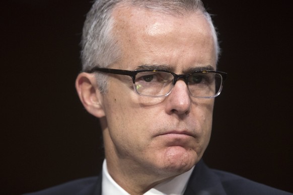 epa06609048 (FILE) - Acting FBI Director Andrew McCabe appears before the Senate Select Committee on Intelligence hearing on &#039;World Wide Threats&#039;, on Capitol Hill in Washington, DC, USA, 11  ...