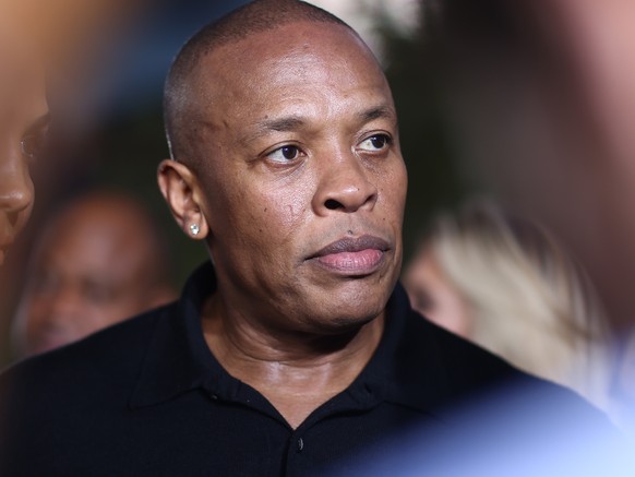 Dr. Dre arrives at the Los Angeles premiere of &quot;Straight Outta Compton&quot; at the Microsoft Theater on Monday, Aug. 10, 2015. (Photo by John Salangsang/Invision/AP)