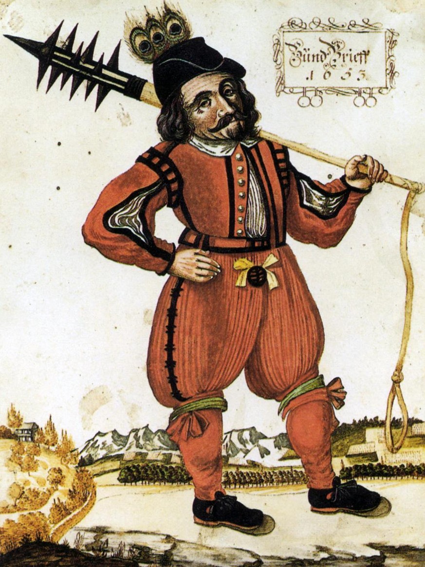 Niklaus Leuenberger 1615–1653 von Rüderswil BE, Obmann der Bauern.
https://commons.wikimedia.org/wiki/File:Niklaus_Leuenberger_peasant.jpg