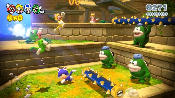 In «Super Mario World» kann man bis zu viert durch die bunten Welten springen. Auch wenn es dadurch meist nicht einfacher wird.
