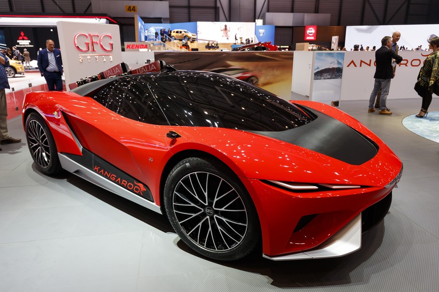 The New GFG Style Kangaroo is presented during the press day at the 89th Geneva International Motor Show in Geneva, Switzerland, Wednesday, March 6, 2019. The Motor Show will open its gates to the pub ...