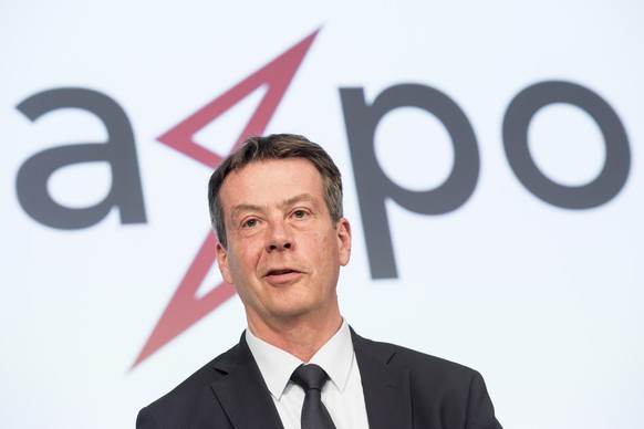 Andrew Walo, CEO Axpo Holding AG, spricht anlaesslich der Medienkonferenz des Energiedienstleistungskonzerns Axpo zur Wiederinbetriebnahme des Kernkraftwerks Beznau 1, aufgenommen am Dienstag, 6. Maer ...