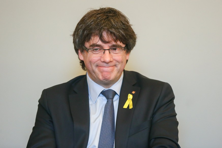 epa06602948 Former Catalan leader Carles Puigdemont meets his party for a working session at Marivaux Hotel in Brussels, Belgium, 14 March 2018. According to media reports on 01 March, Carles Puigdemo ...