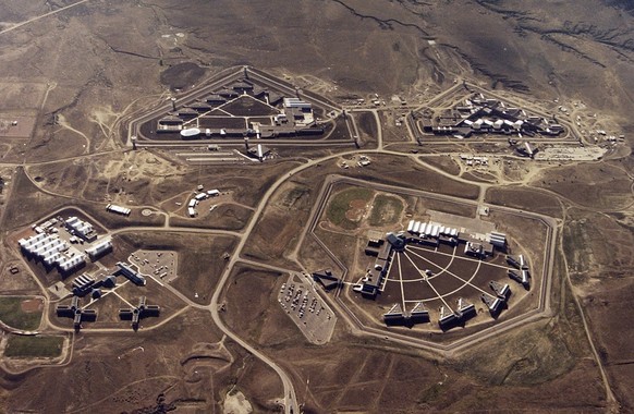 FILE - This Feb. 11, 2004, file photo provided by the Bureau of Prisons shows the Federal Correctional Complex in Florence, Colo. Clockwise from lower left is the minimum security Federal Prison Camp, ...