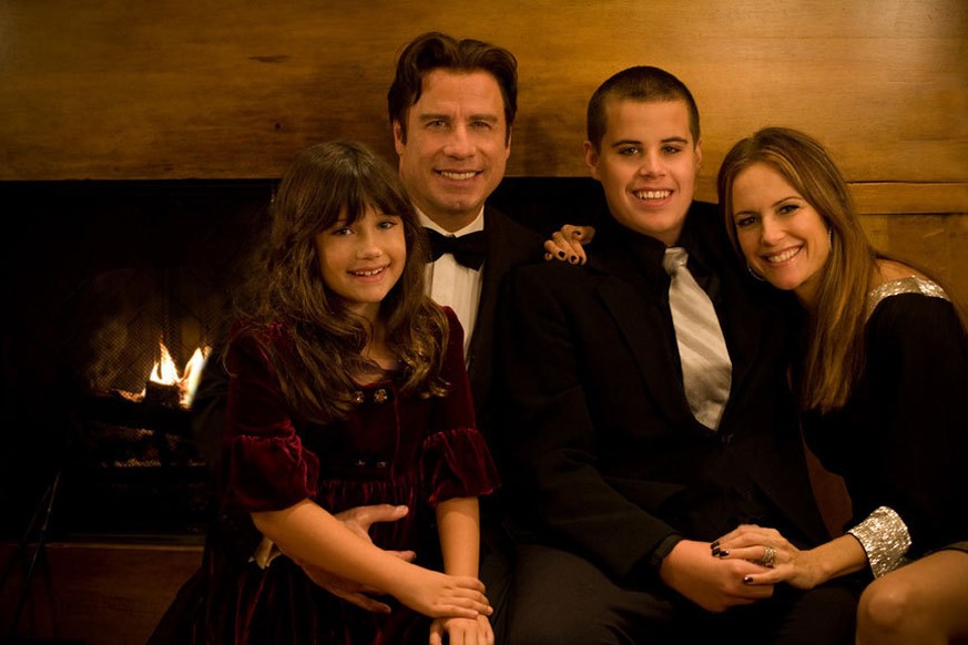 John Travolta mit Tochter&nbsp;Ella Bleu, Sohn Jett und&nbsp;Kelly Preston,&nbsp;