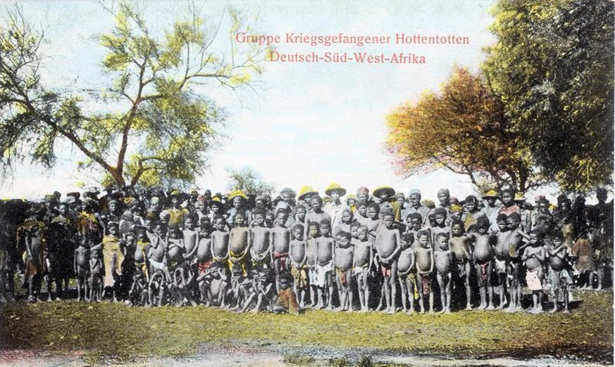 Gruppe Kriegsgefangener Hottentotten
Deutsch-Süd-West-Afrika