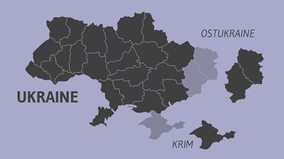 Karte Ukraine Ostukraine Krim Separatismus in Europa