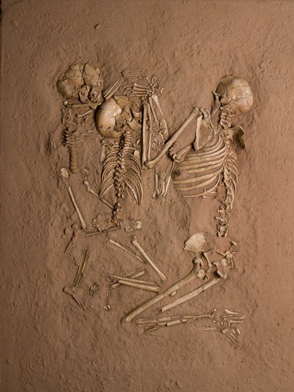 Skelettfund in der Sahara, Gobero, Niger, durch Paul Sereno.