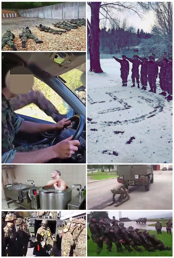 Bilder aus den Sozialen Medien, die eindeutig gegen die Bildpolitik der Schweizer Armee verstossen.