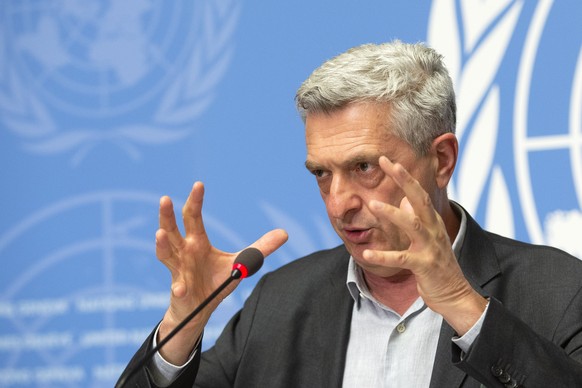 ***EMBARGO UNTIL 18 JUNE 2020 AT 5:00 A.M. GMT*** Italian Filippo Grandi, UN High Commissioner for Refugees, informs to the media about UNHCR�s Annual Global Trends Report on Forced Displacement, duri ...