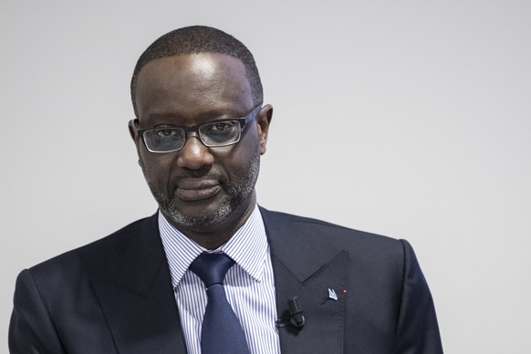 epa08214392 Tidjane Thiam, CEO of Swiss bank Credit Suisse, prior the press conference of the full-year results of 2019 in Zurich, Switzerland, Thursday, 13 Feburary 2020. EPA/ENNIO LEANZA