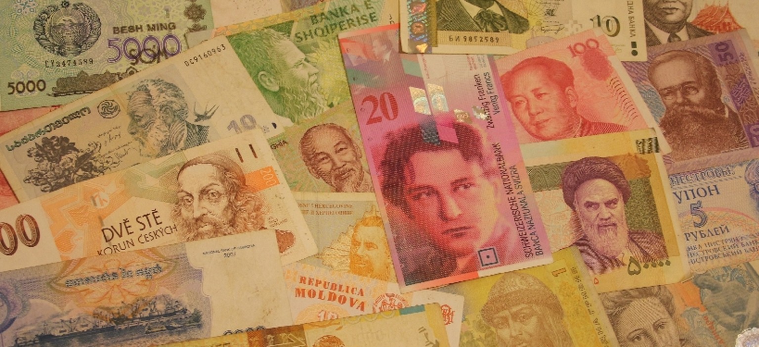 In jedem Land habe ich mindestens eine Banknote als Souvenir mitgenommen.&nbsp;