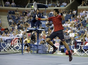 Djokovic: Auch mal unkonventionell, aber erfolgreich.