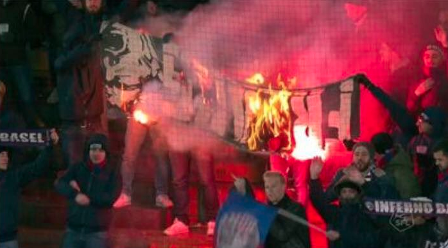Basel Sion Fahne brennt Freaks Sion