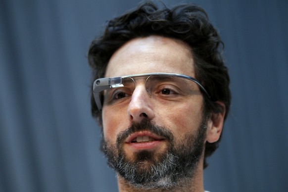 Google-Gründer Sergei Bryn trägt die Datenbrille.