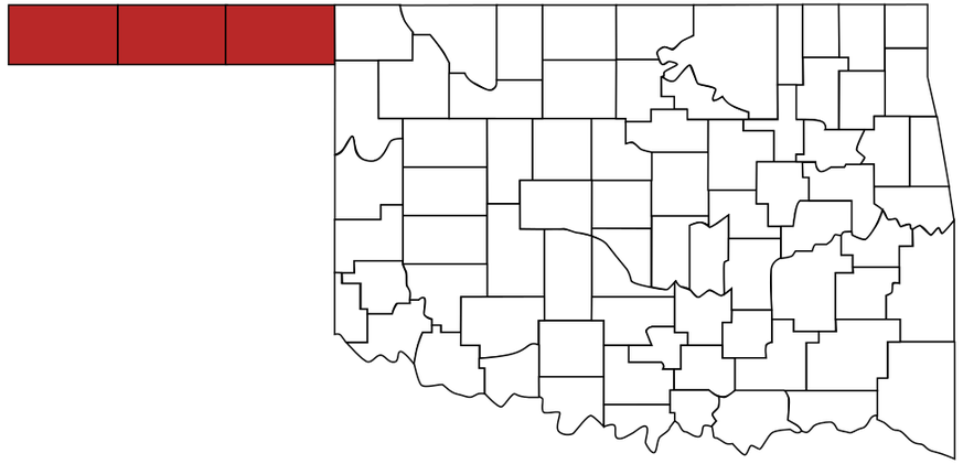 Karte Oklahoma-Panhandle