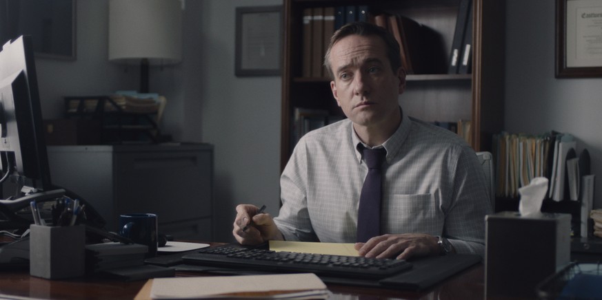 This image released by Bleecker Street shows Matthew Macfadyen in a scene from &quot;The Assistant.&quot; (Ty Johnson/Bleecker Street via