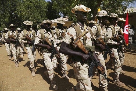 Auf in den Kampf gegen Boko Haram: Soldaten aus Tschad.