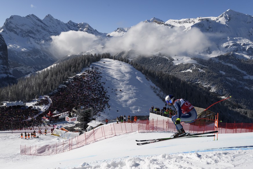 ARCHIVBILD ZUR EINIGUNG BEI DEN LAUBERHORN-RENNEN --- Italy&#039;s Dominik Paris in action during the men&#039;s downhill race run at the Alpine Skiing FIS Ski World Cup in Wengen, Switzerland, Saturd ...