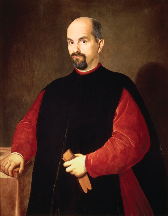 ca. 1560-1600 --- &lt;Niccolo Machiavelli&gt; by Santi di Tito --- Image by © Archivo Iconografico, S.A./CORBIS