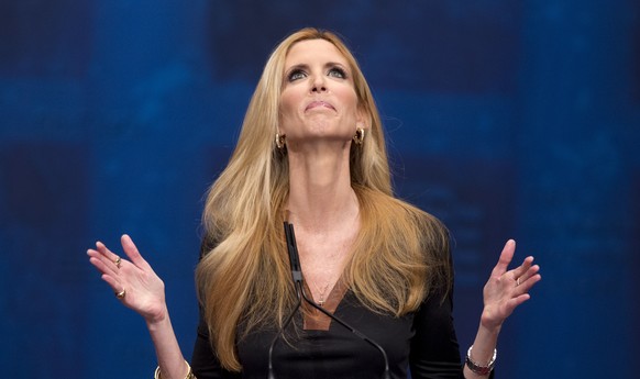 FILE - In this Feb. 10, 2012, file photo, Ann Coulter gestures while speaking at the Conservative Political Action Conference (CPAC) in Washington. Delta pushed back at Coulter after the conservative  ...