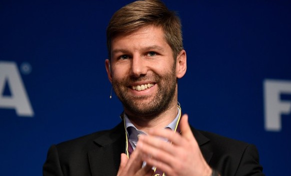 ZURICH, SWITZERLAND - MARCH 06: Thomas Hitzlsperger,former captain of the German men&#039;s national team, during the FIFA Annual Conference for Equality &amp; Inclusion at the Home of FIFA on March 6 ...