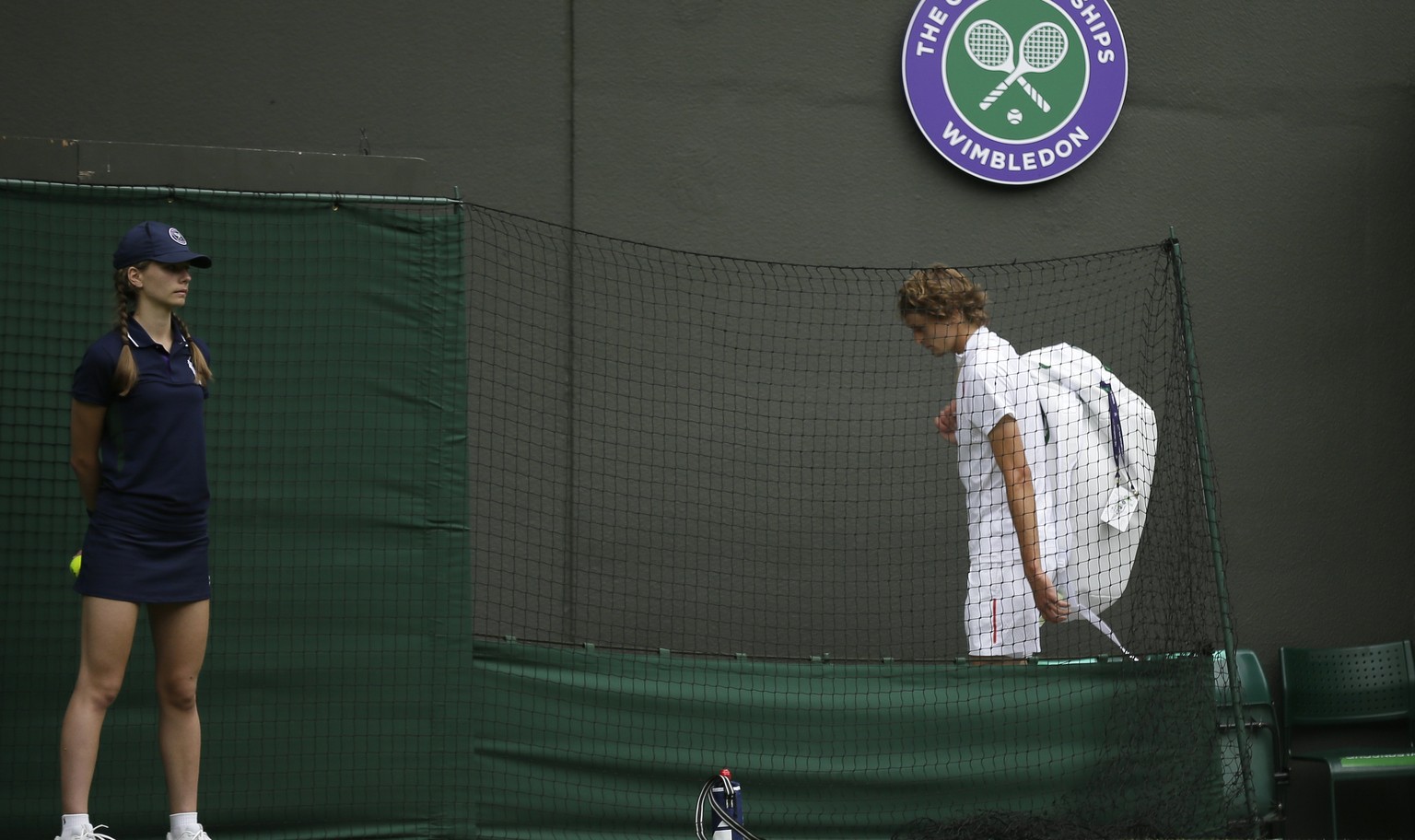 Germany&#039;s Alexander Zverev leaves the court after losing to Czech Republic&#039;s in a Men&#039;s singles match during day one of the Wimbledon Tennis Championships in London, Monday, July 1, 201 ...