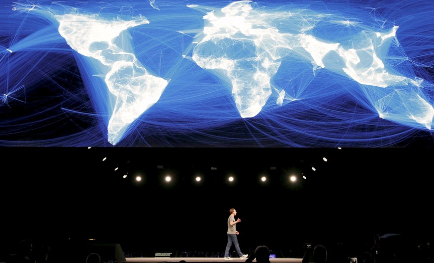Zuckerberg bei seinem Auftritt am Samsung-Event.