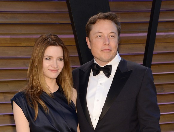 Musk mit seiner Ehefrau Riley.