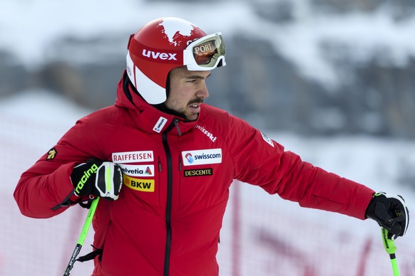 Switzerland&#039;s Carlo Janka, pictured before a training session of the men&#039;s downhill race at the Alpine Skiing FIS Ski World Cup in Wengen, Switzerland, this Tuesday, January 14, 2020. (KEYST ...