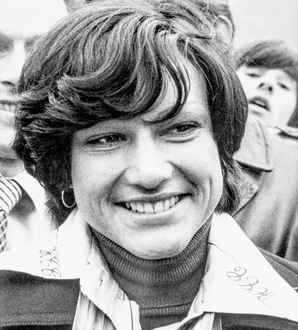 Die Weltcupsiegerin und Sportlerin des Jahres 1977, Lise-Marie Morerod, aufgenommen am 2. Dezember 1977. (KEYSTONE/Str)