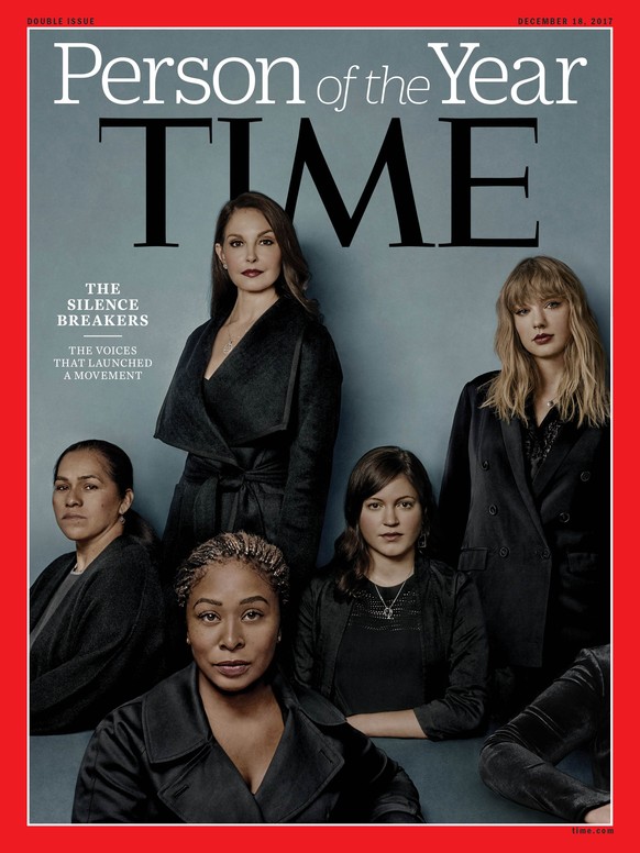 epa06371561 A handout photo made available by Time Inc. shows an image of their 2017 Person of the Year cover image featuring &#039;The Silence Breakers&#039; in New York City, New York, USA, 06 Decem ...