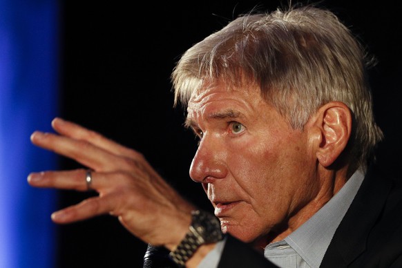 Actor Harrison Ford answers questions during a press event to promote his new film, &quot;The Call of the Wild,&quot; in Mexico City, Wednesday, Feb. 5, 2020. (AP Photo/Rebecca Blackwell)
Harrison For ...