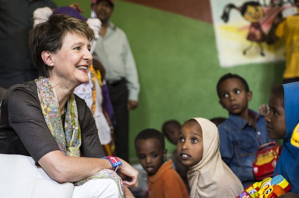 Simonetta Sommaruga bei ihrem Besuch in Äthiopien, am 25. Oktober 2015.