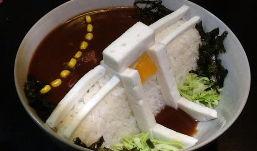japan curry reis damm http://en.rocketnews24.com/2015/04/17/do-play-with-your-food-dam-curry-rice-looks-dam-tasty-to-us/