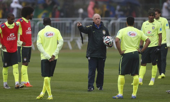 Luis Felipe Scolari schwört seine Mannen auf sein womöglich letztes Spiel als Trainer der Seleção ein.&nbsp;