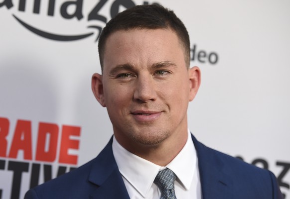FILE - In this Aug. 3, 2017, file photo, Channing Tatum arrives at the Los Angeles premiere of &quot;Comrade Detective&quot; in Los Angeles. Tatum danced with a North Carolina gas station cashier in a ...